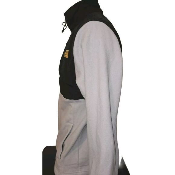 The North Face Men’s Small Half Zip Black Cream Yellow Fleece Jacket Pockets - Picture 6 of 11